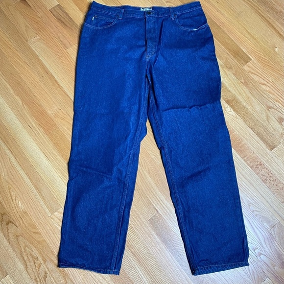 L.L. Bean Other - LL Bean Relaxed Fit Men's Denim Jeans 42x34 Denim 100% Cotton Workwear Straight